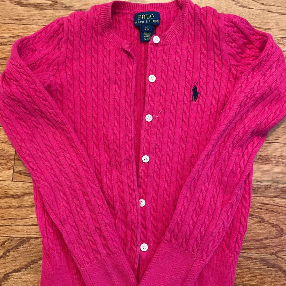 Girls Sz 8-10 Pink Cardigan & Crazy 8 pants